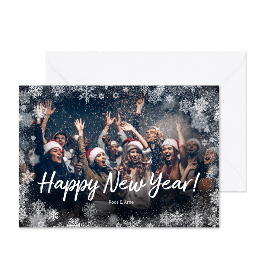 Nieuwjaarskaart winter grote foto - BK - Kaartimpressie