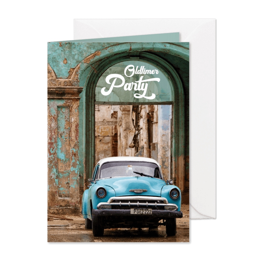 Oldtimer Party met Cubaanse auto - Kaartimpressie