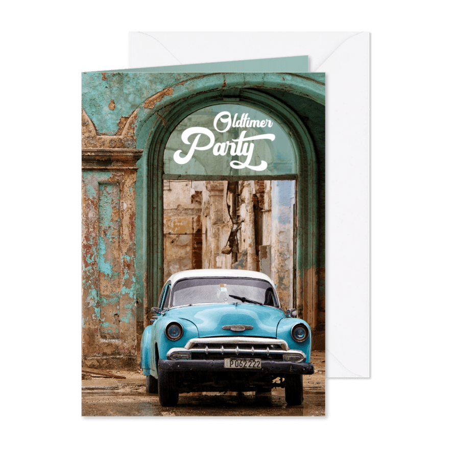 Oldtimer Party met Cubaanse auto - Kaartimpressie