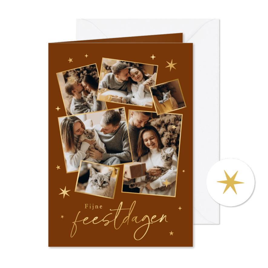 Persoonlijke foto- kerstkaart kerstmis fijne feestdagen - Kaartimpressie