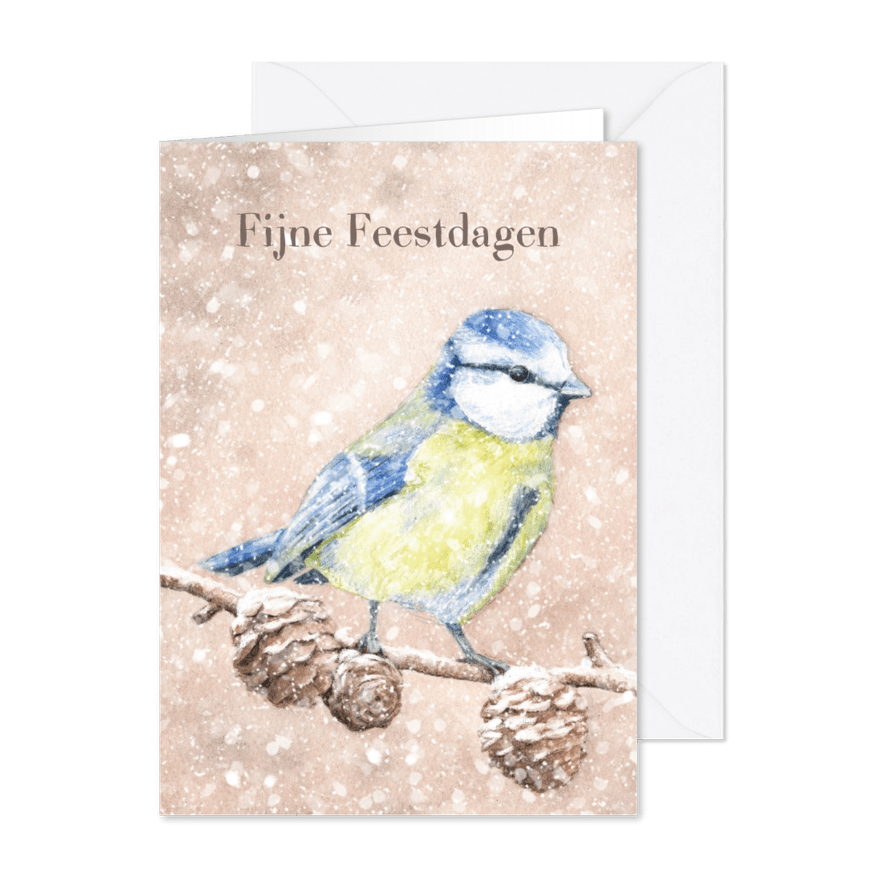 Pimpelmeesje in de sneeuw - Kaartimpressie