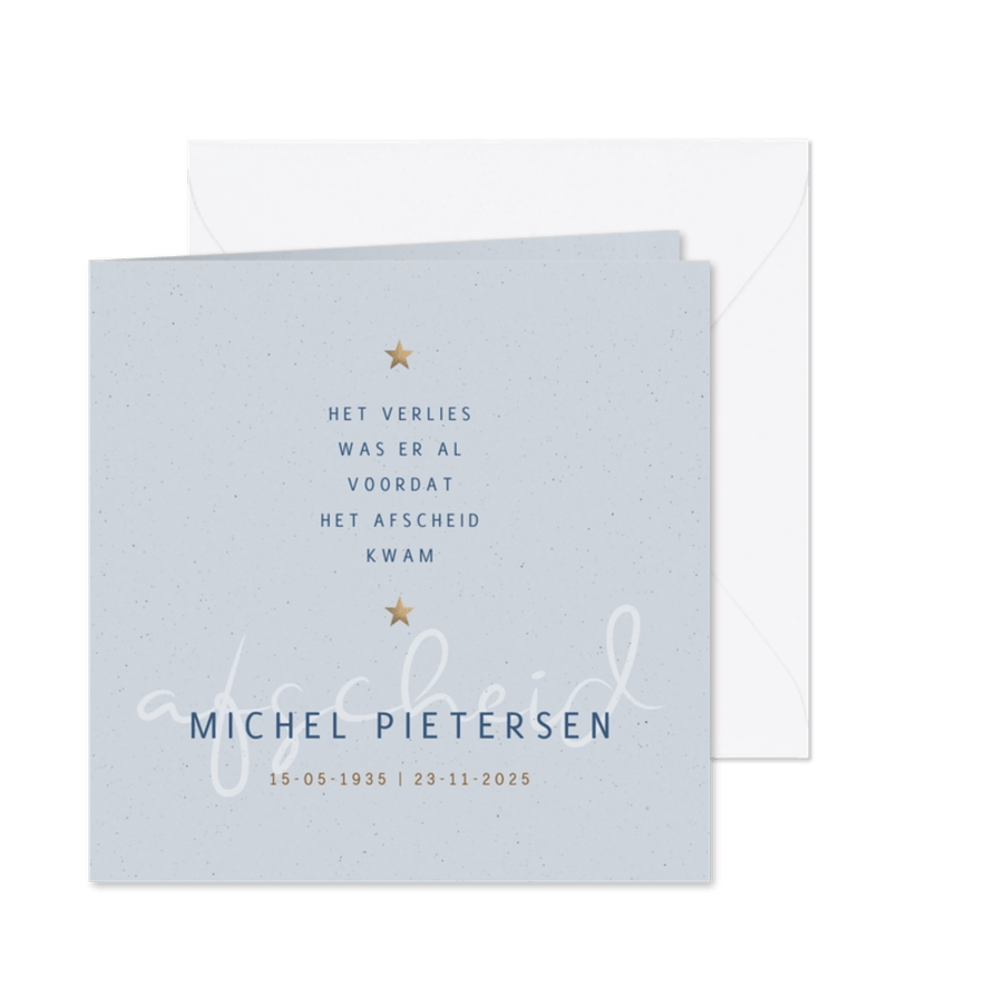 Rouw Afscheid na Alzheimer - Kaartimpressie