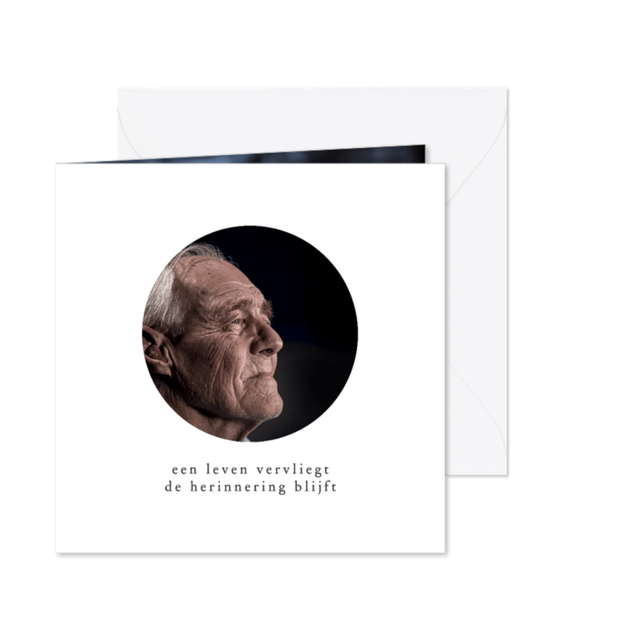 Rouw grote foto binnenkant vierkant - Kaartimpressie