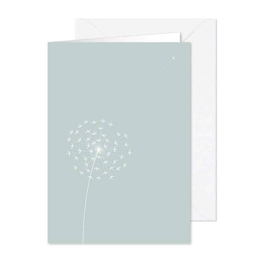 Rouw of condoleancekaart Paardenbloem - Kaartimpressie