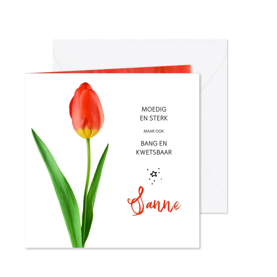 Rouwkaart Als het leven een gevecht is - Kaartimpressie