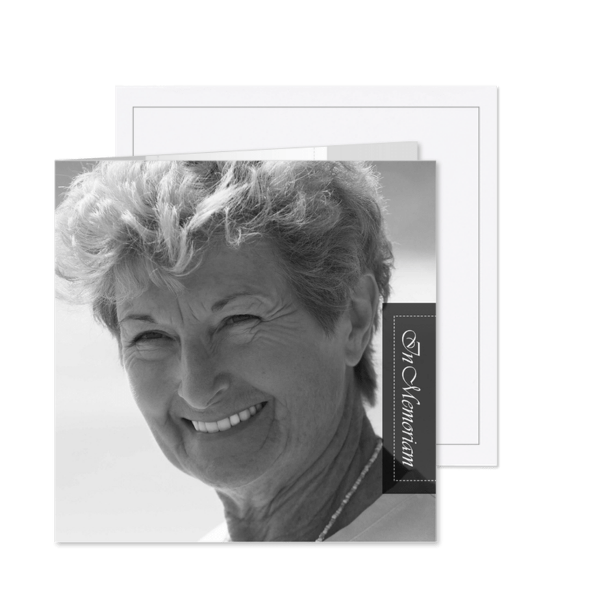 rouwkaart foto moeder - Kaartimpressie