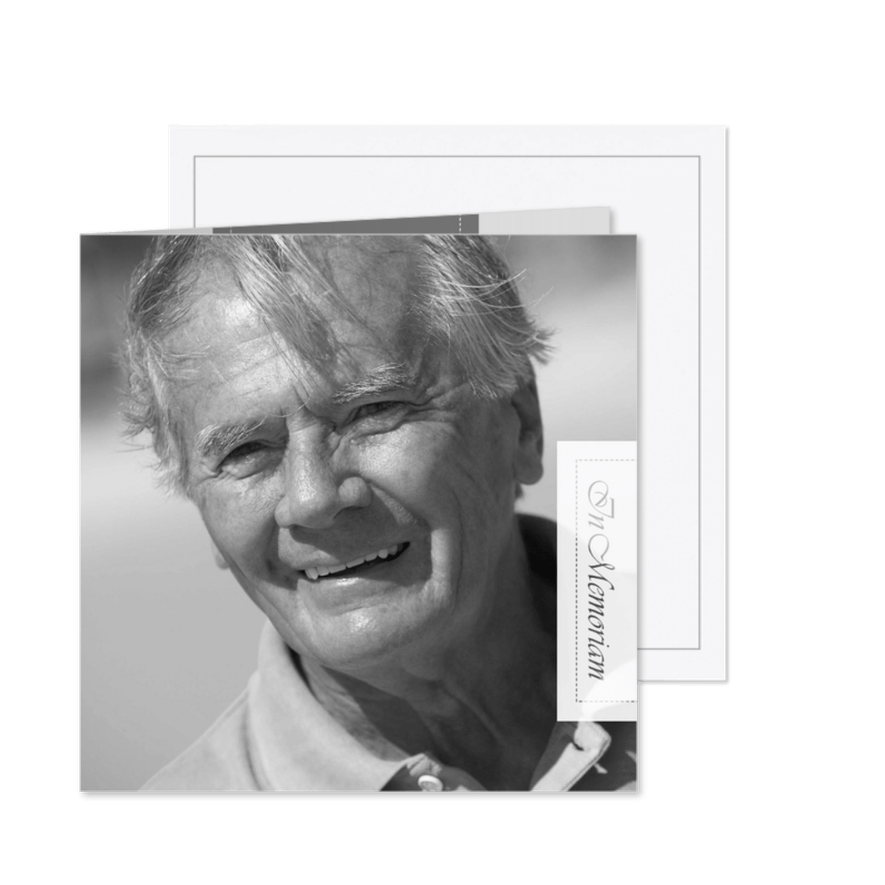 Rouwkaart foto vader - Kaartimpressie