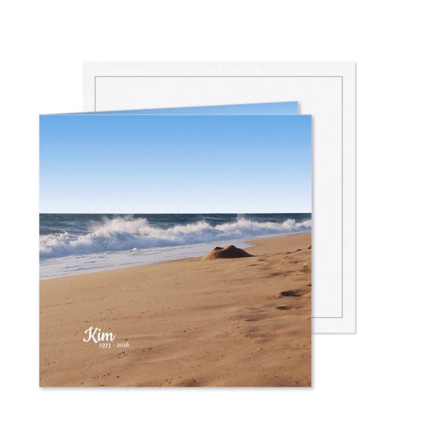 Rouwkaart Hoge golven - Kaartimpressie