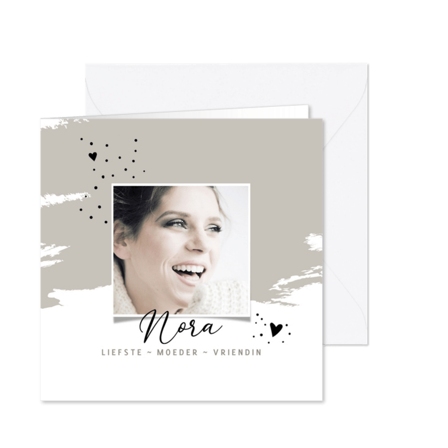 Rouwkaart liefste moeder vriendin - Kaartimpressie