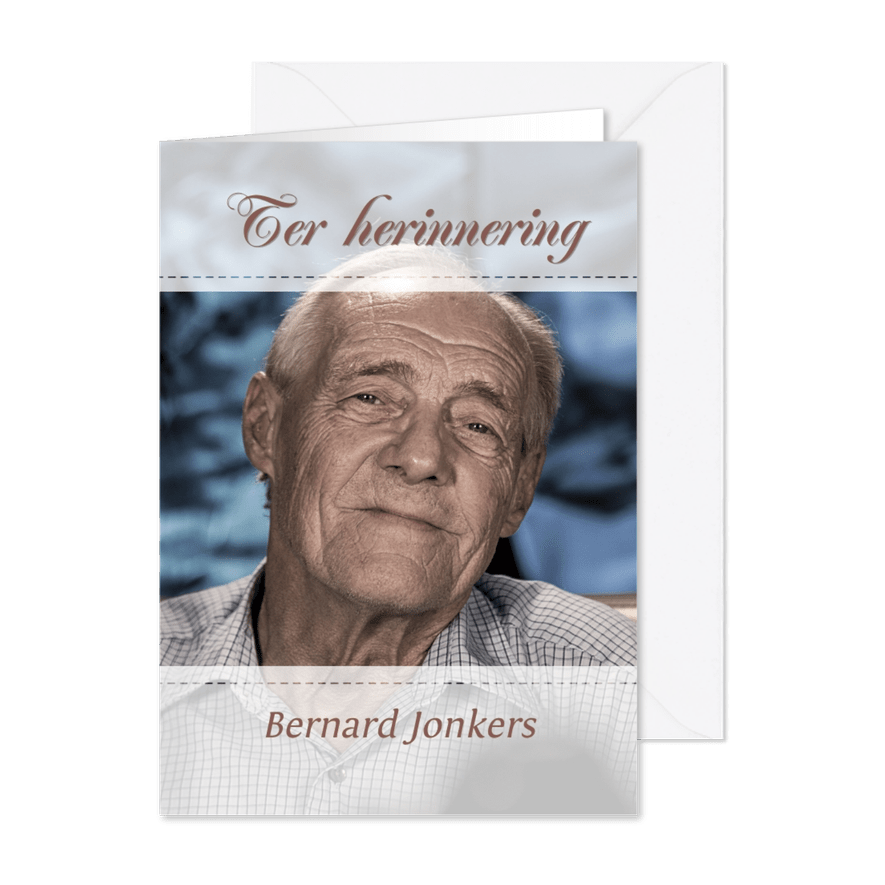 Rouwkaart ter herinnering foto - Kaartimpressie