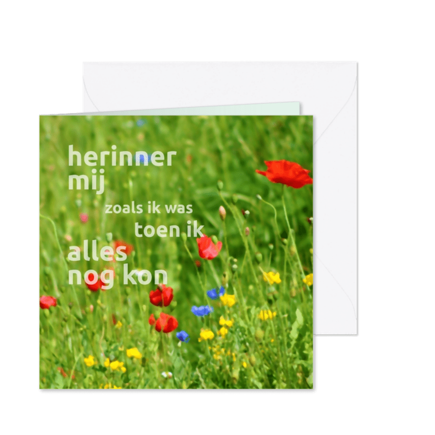 Rouwkaart Veldbloemen - Kaartimpressie