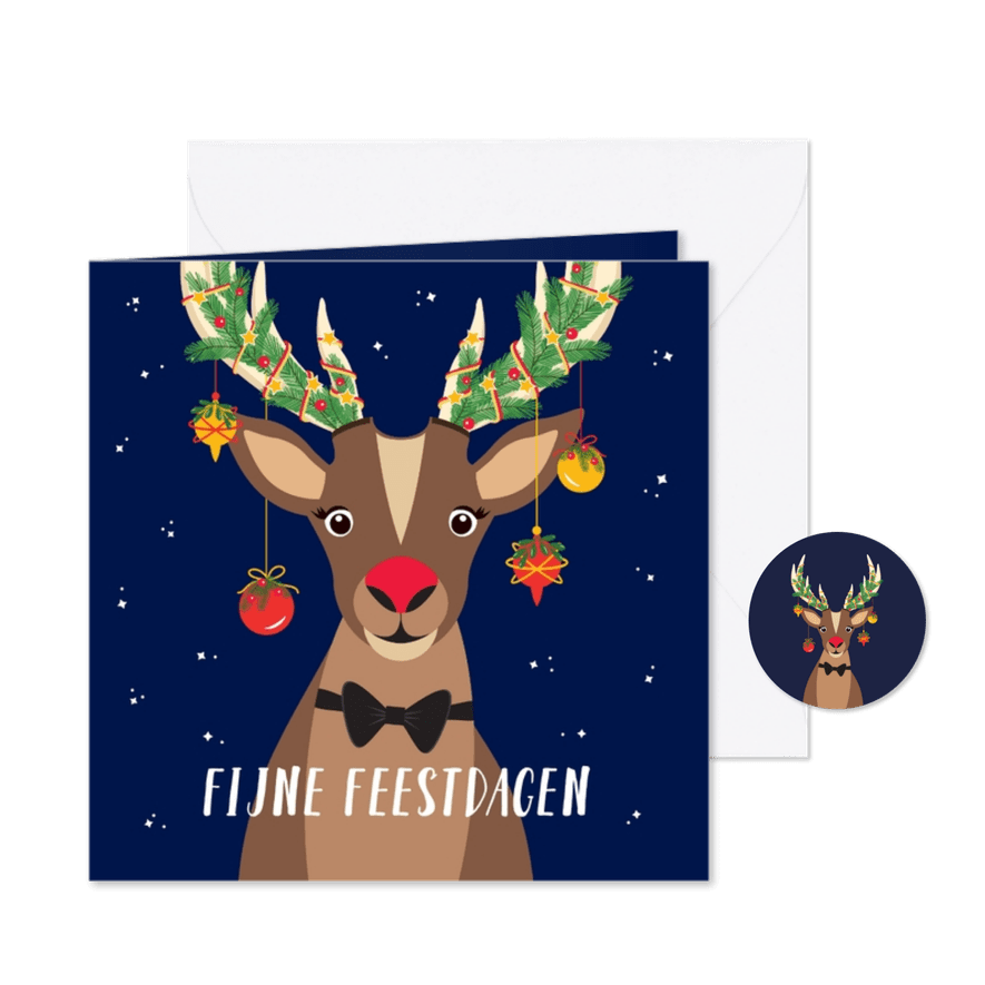 Rudolf wenst jullie fijne feestdagen - Kaartimpressie