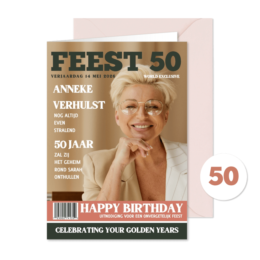 Sarah Tijdschrift verjaardag 50 jaar feest - Kaartimpressie