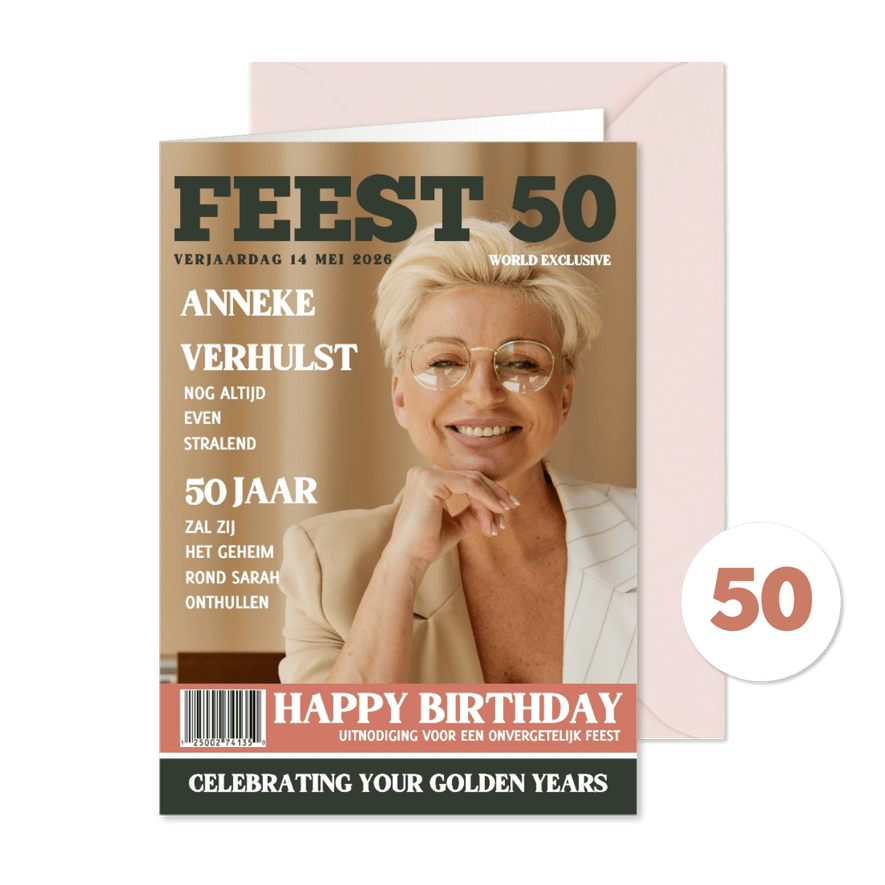 Sarah Tijdschrift verjaardag 50 jaar feest - Kaartimpressie