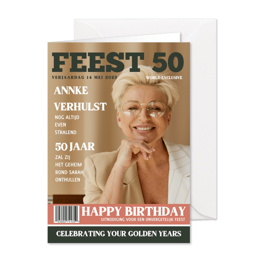 Sarah verjaardag 50 jaar feest - Kaartimpressie