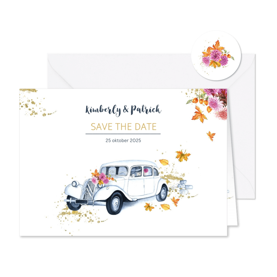 Save the date oldtimer herfst - Kaartimpressie
