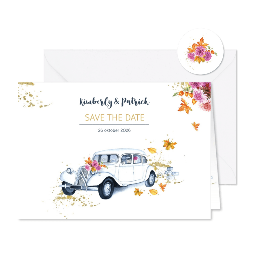 Save the date oldtimer herfst - Kaartimpressie