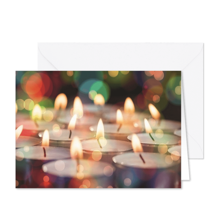 Sfeervolle foto van kaarslichtjes  - Kaartimpressie