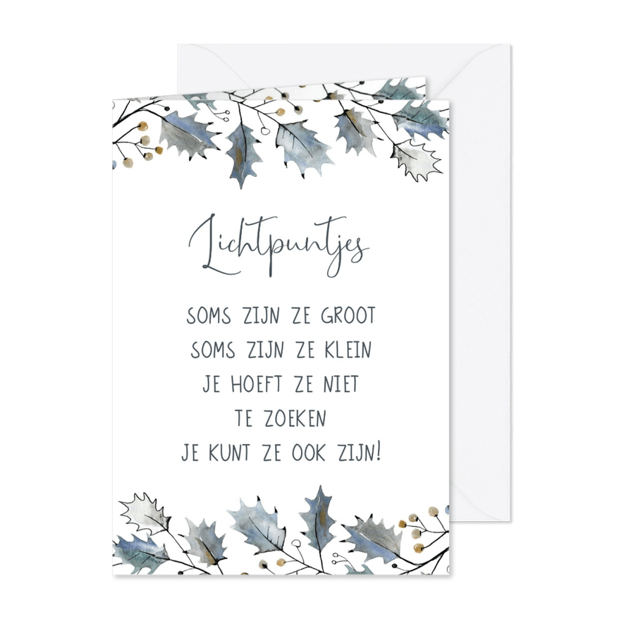 Sterkte-kerstkaart Lichtpuntjes - Kaartimpressie