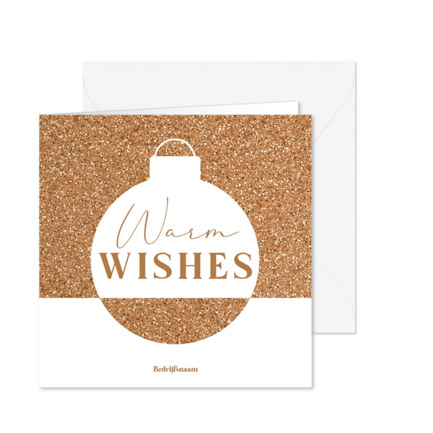 Stijlvol en minimalistische kerstkaart kerstbal - Kaartimpressie