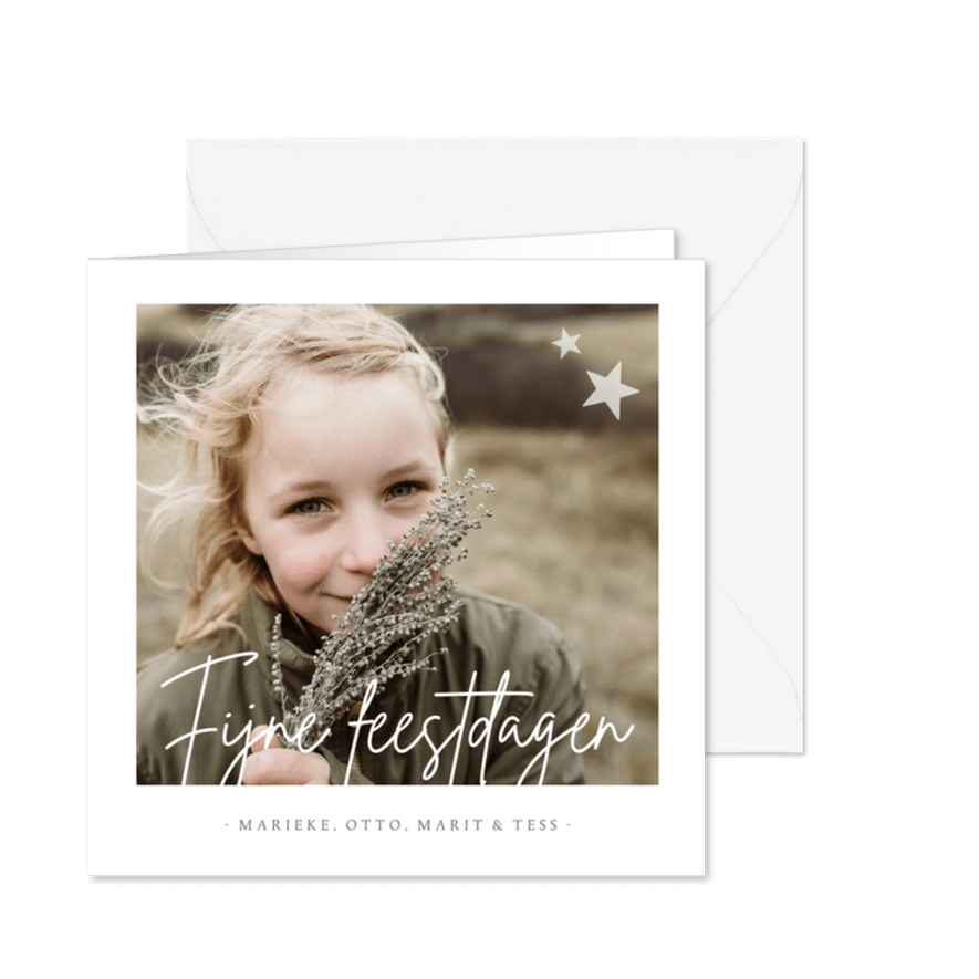 Stijlvolle kerstkaart met ruimte voor een mooie eigen foto  - Kaartimpressie