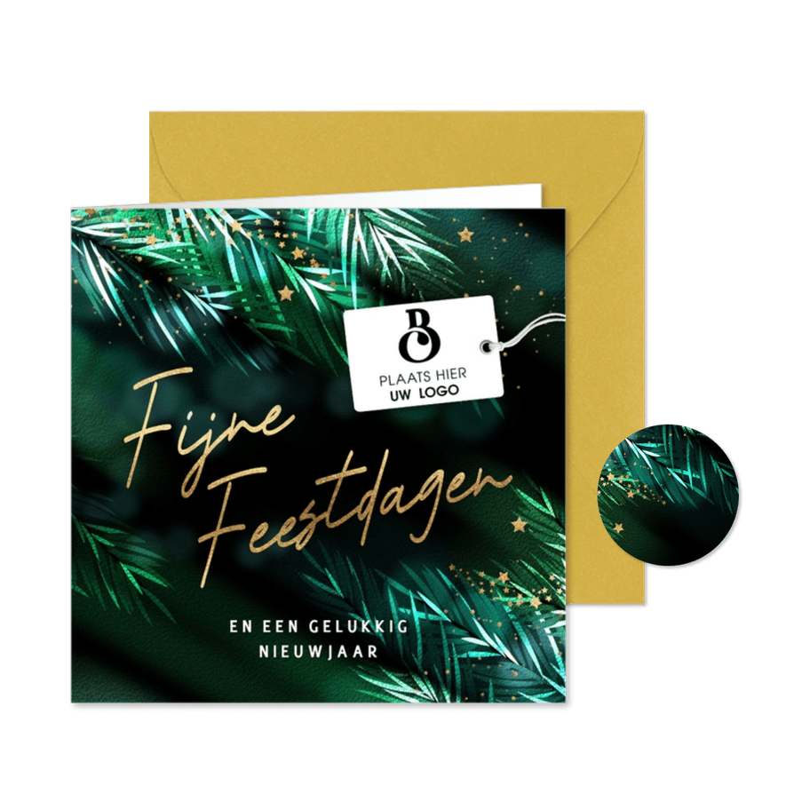Stijlvolle kerstkaart zakelijk met logo - Kaartimpressie