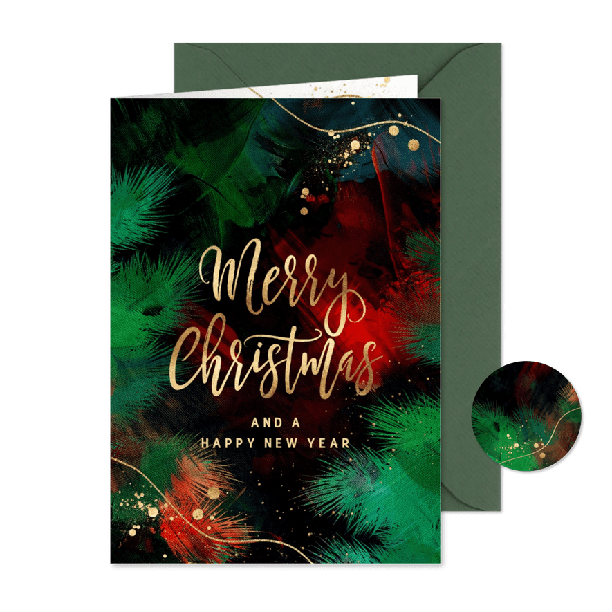 Stijlvolle zakelijke kerstkaart bedrijf - Kaartimpressie