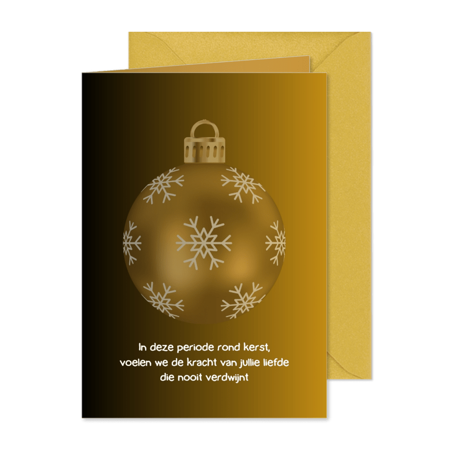 Stilgeboorte - kerstkaart voor grootouders - Kaartimpressie