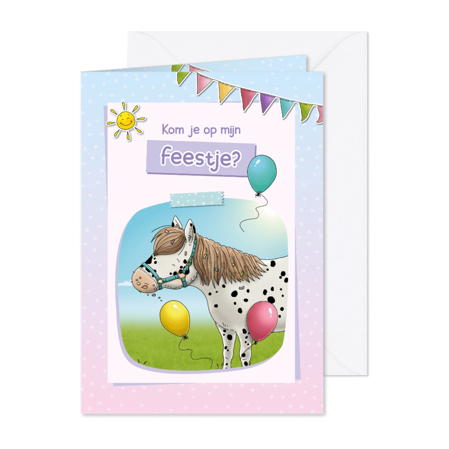 Stip de Pony uitnodiging - Kaartimpressie