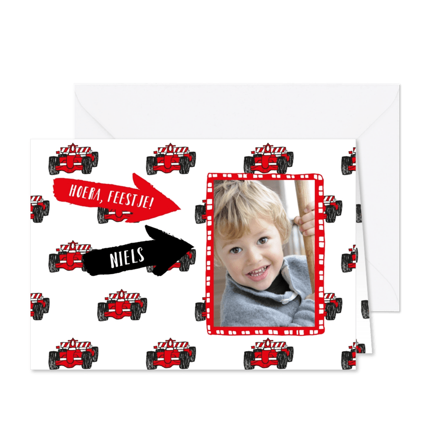 Stoer kinderfeestje formule 1 - Kaartimpressie
