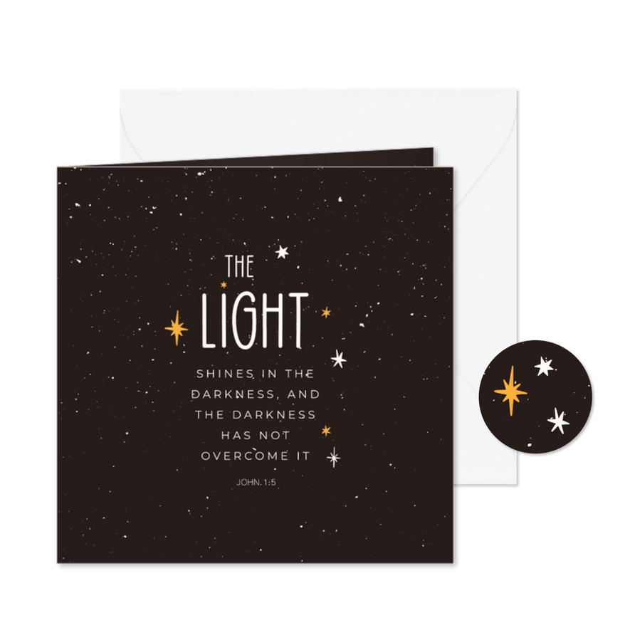 The light - christelijke kerstkaart - Kaartimpressie
