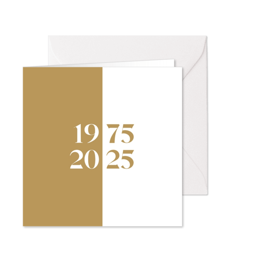 uitnodiging 50 gouden bruiloft - Kaartimpressie