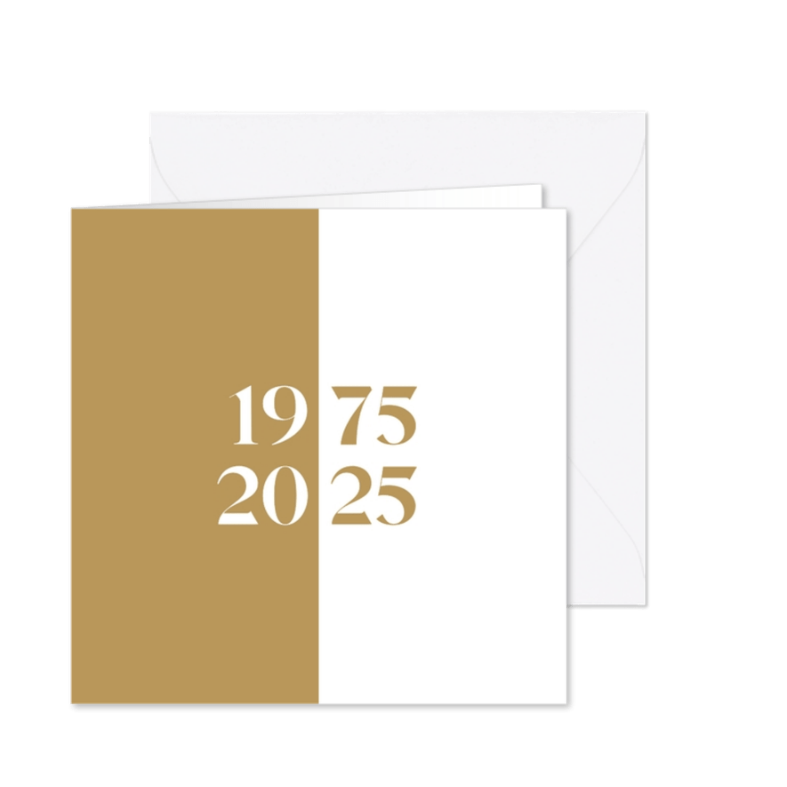 uitnodiging 50 gouden bruiloft - Kaartimpressie