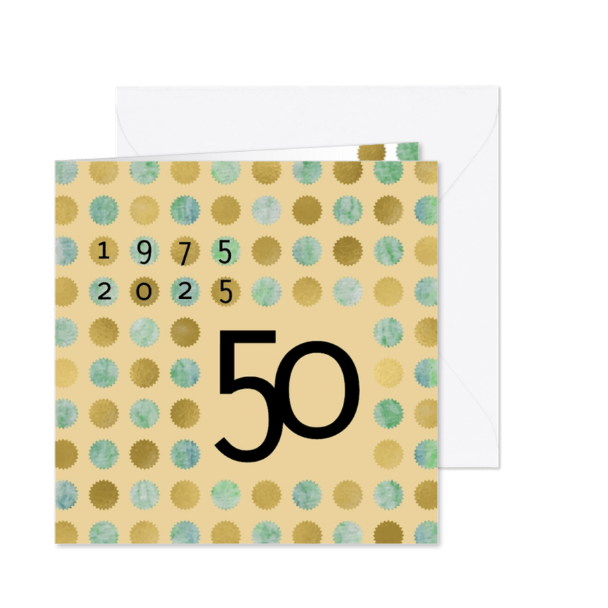 uitnodiging 50 gouden sterren - Kaartimpressie