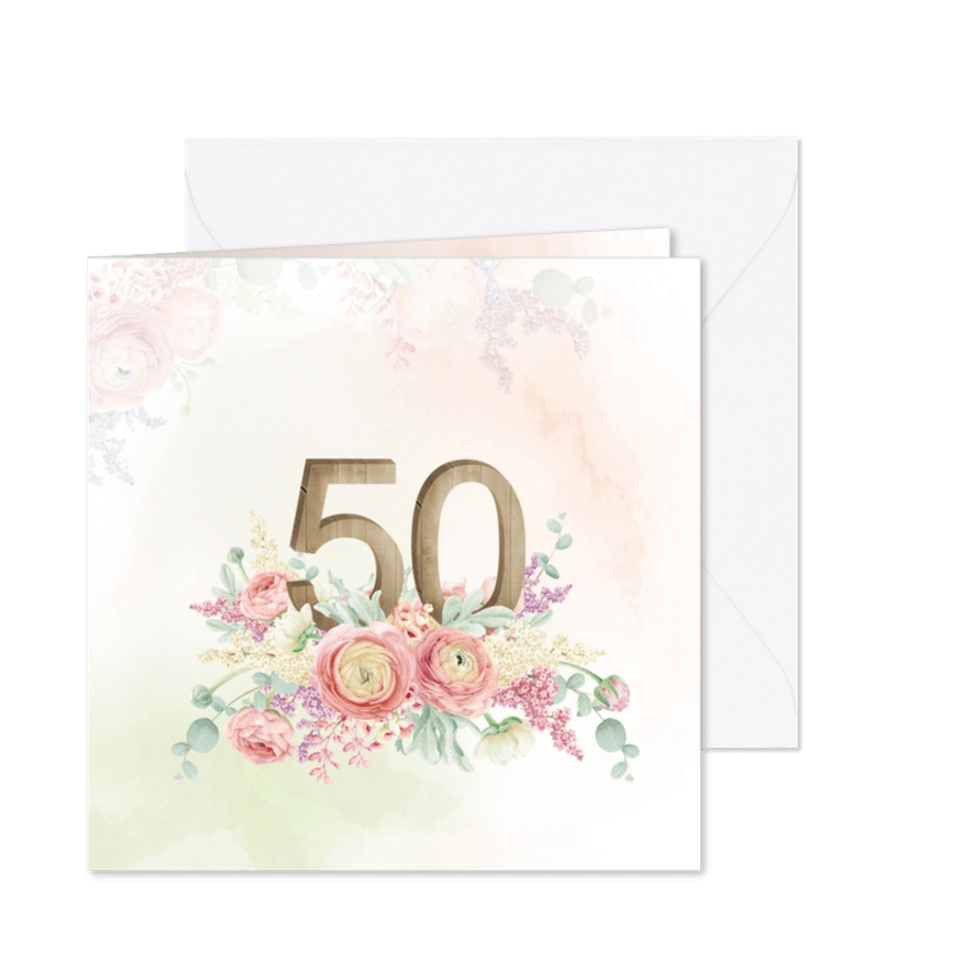 Uitnodiging 50-jarig jubileum  - Kaartimpressie