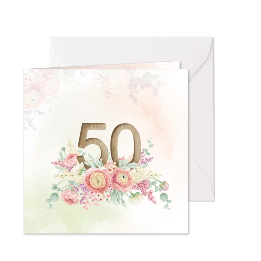 Uitnodiging 50-jarig jubileum - Kaartimpressie