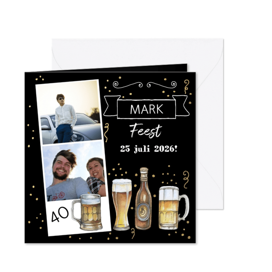 Uitnodiging bier foto - Kaartimpressie