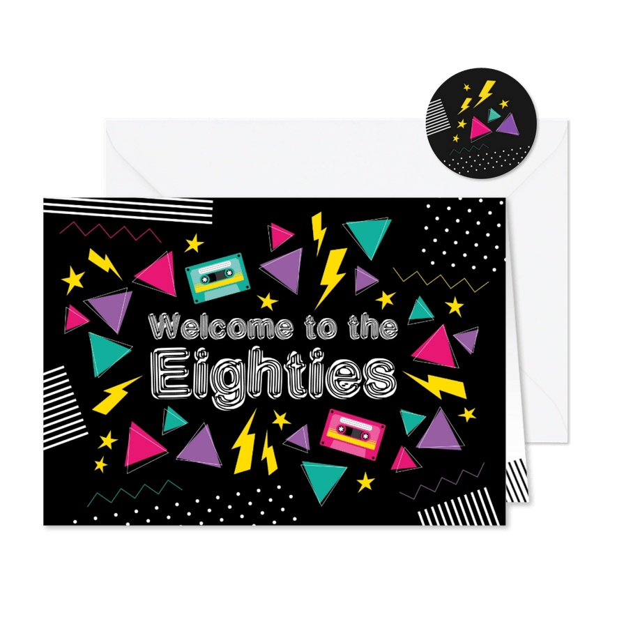 Uitnodiging Eighties party - Kaartimpressie
