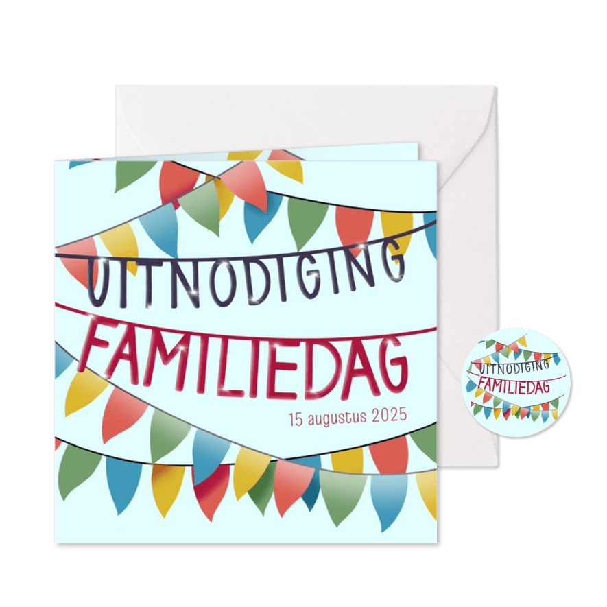 Uitnodiging - Familiedag slingers - Kaartimpressie