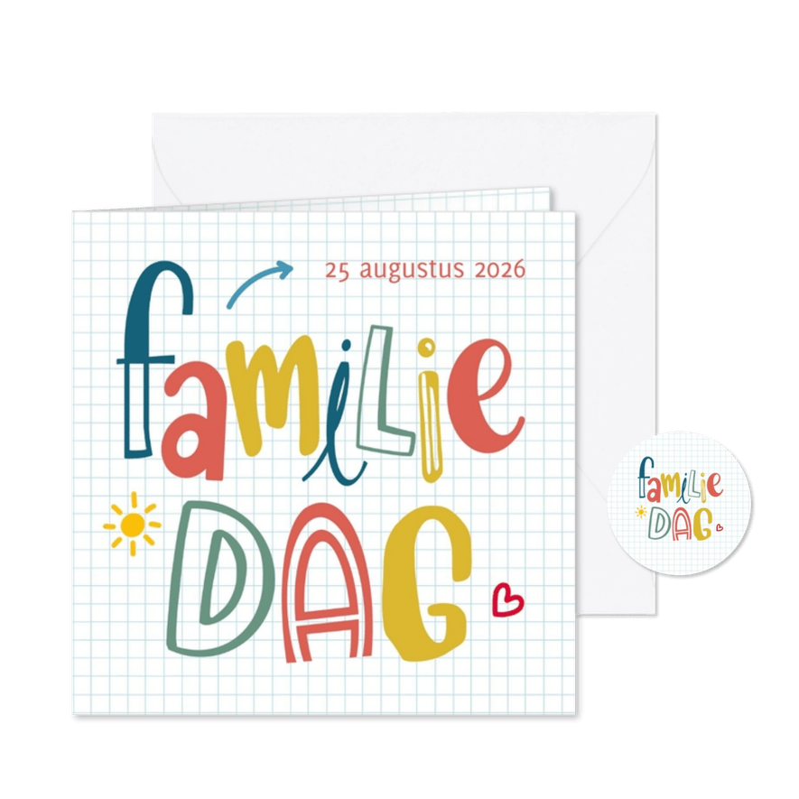 Uitnodiging - Familiedag tekst - Kaartimpressie