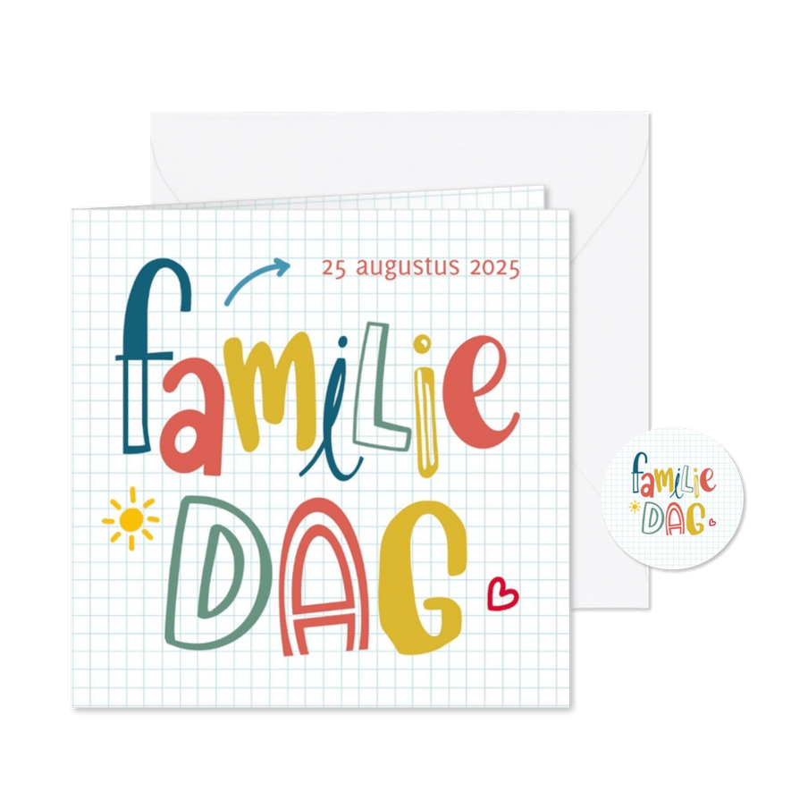 Uitnodiging - Familiedag tekst - Kaartimpressie