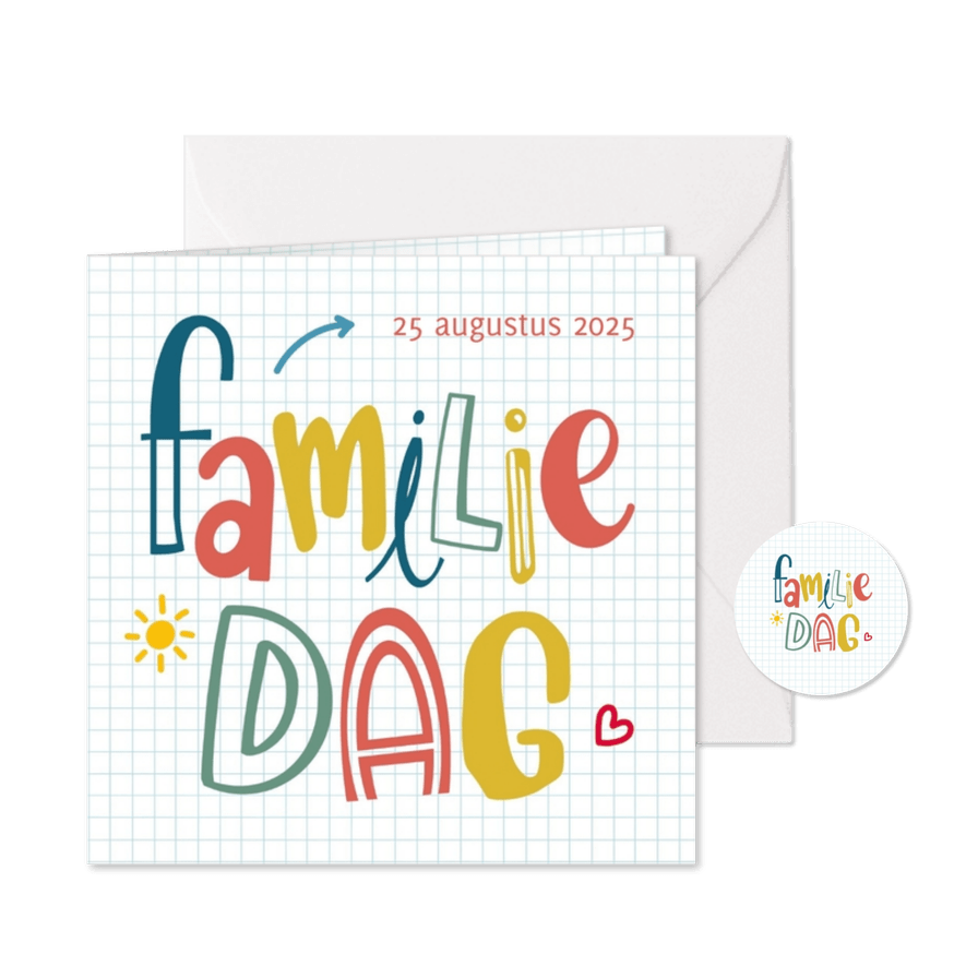 Uitnodiging - Familiedag tekst - Kaartimpressie