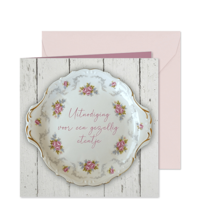 Uitnodiging - Gezellig etentje - Kaartimpressie