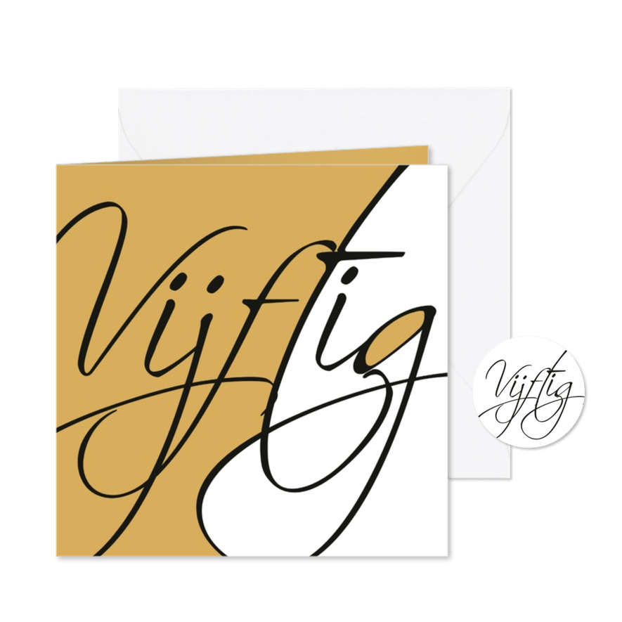 uitnodiging gouden bruiloft - Kaartimpressie