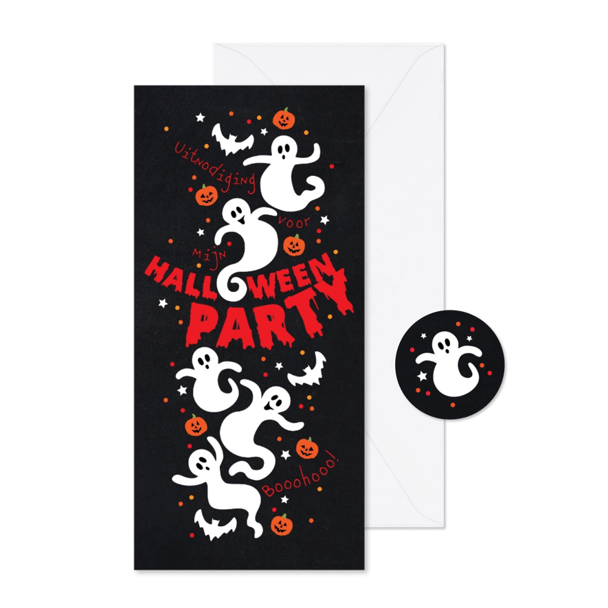 Uitnodiging Halloween party kinderen - Kaartimpressie