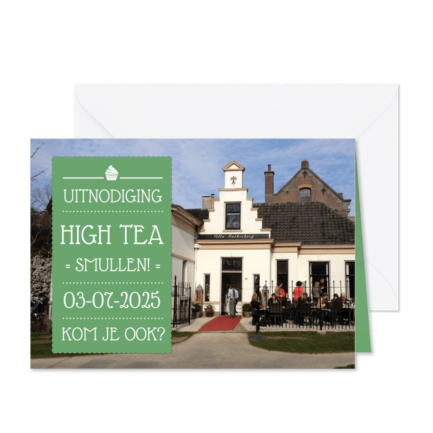 Uitnodiging High Tea Foto - Kaartimpressie