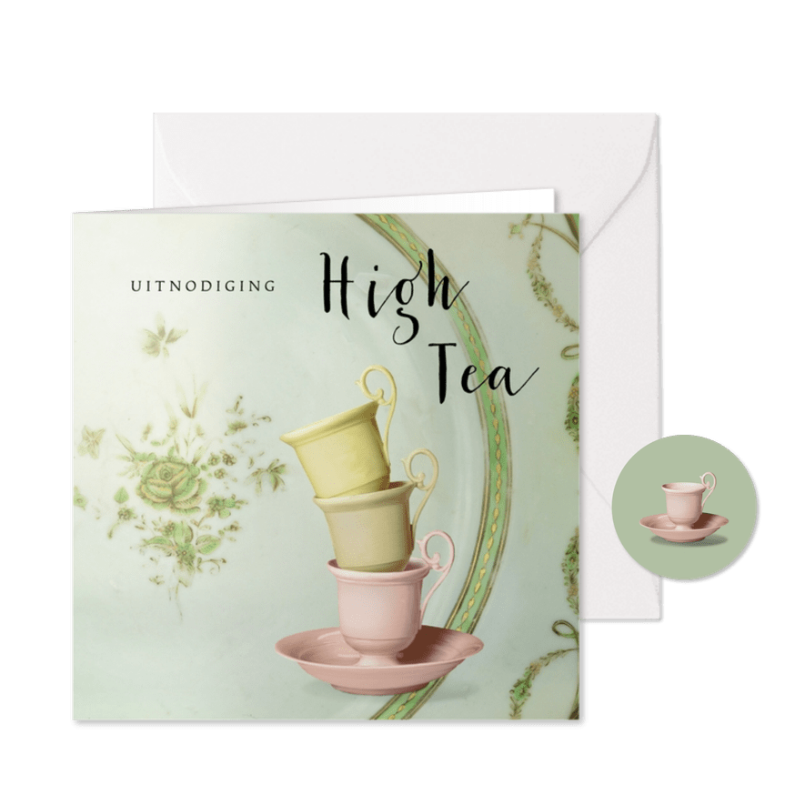 Uitnodiging High Tea scrapbook China - Kaartimpressie