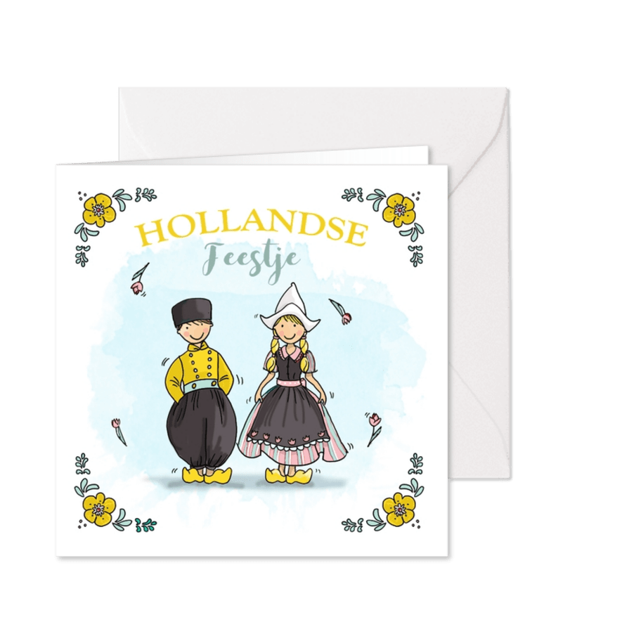 Uitnodiging hollands feestje - Kaartimpressie