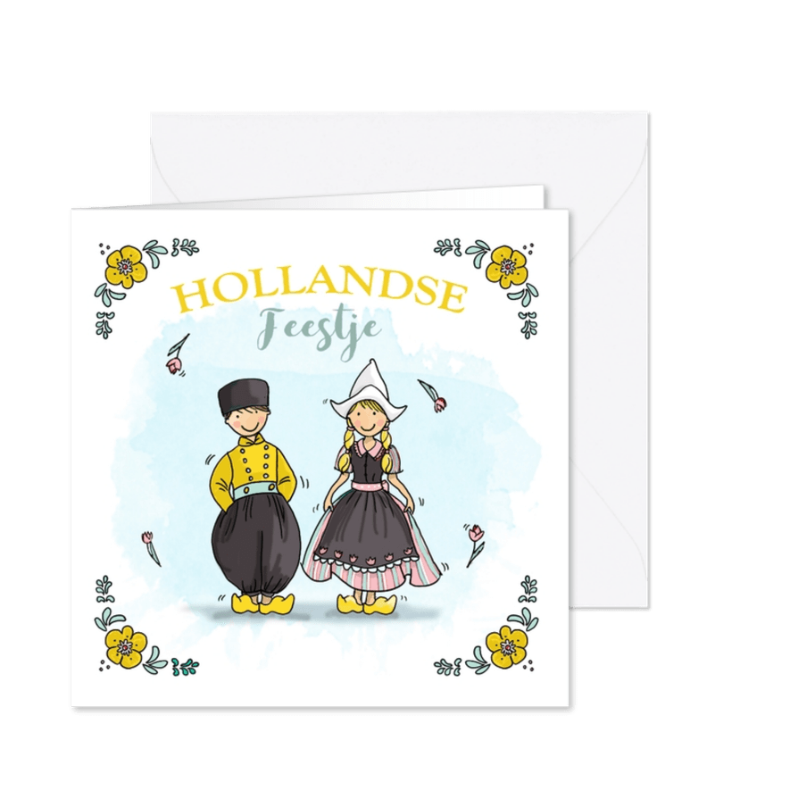 Uitnodiging hollands feestje - Kaartimpressie