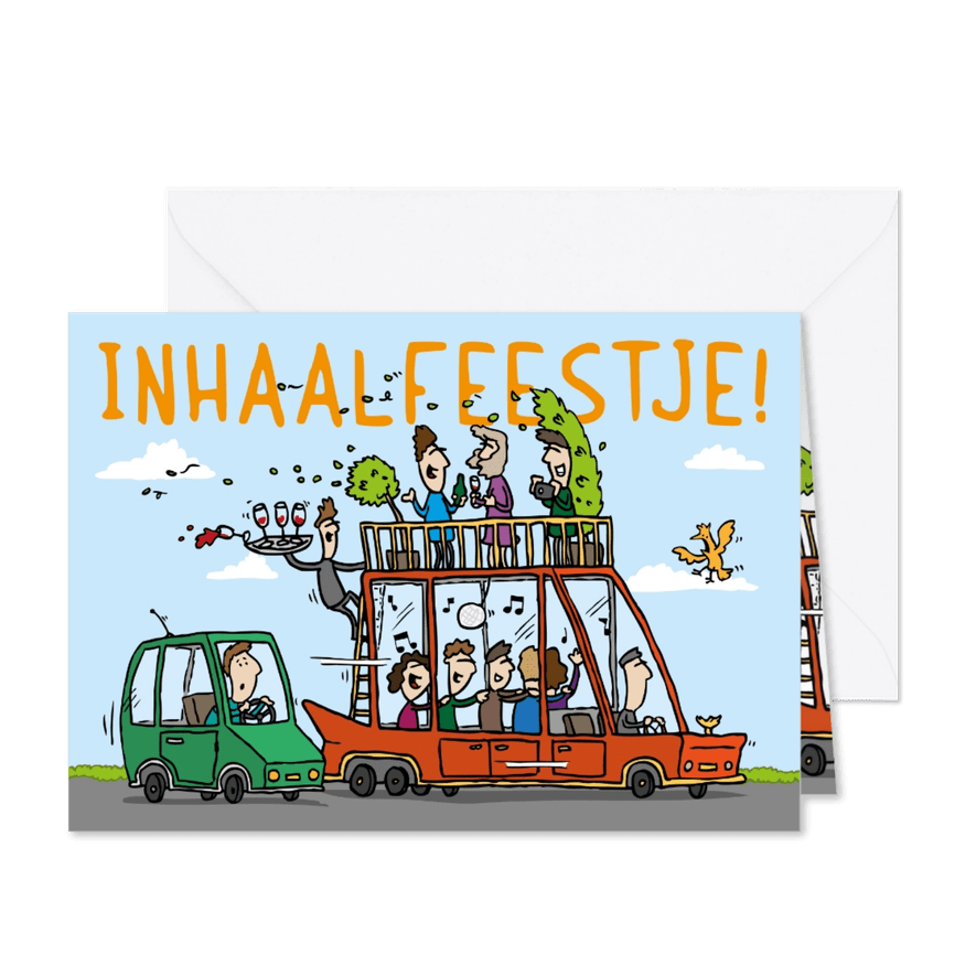 Uitnodiging Inhaalfeestje - Kaartimpressie